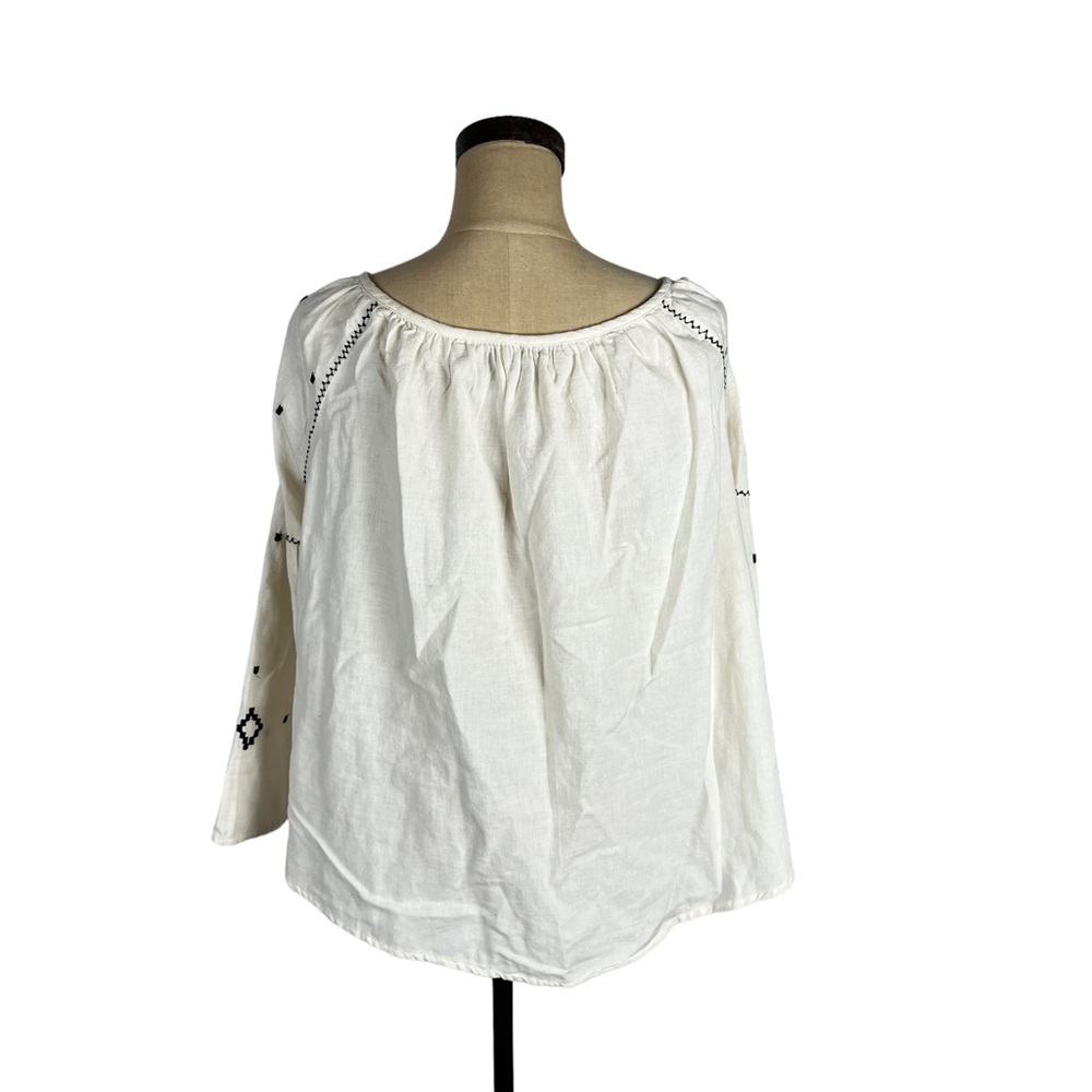 World Market women’s‎ tie front embroidered boho top SZ S - Picture 5 of 10